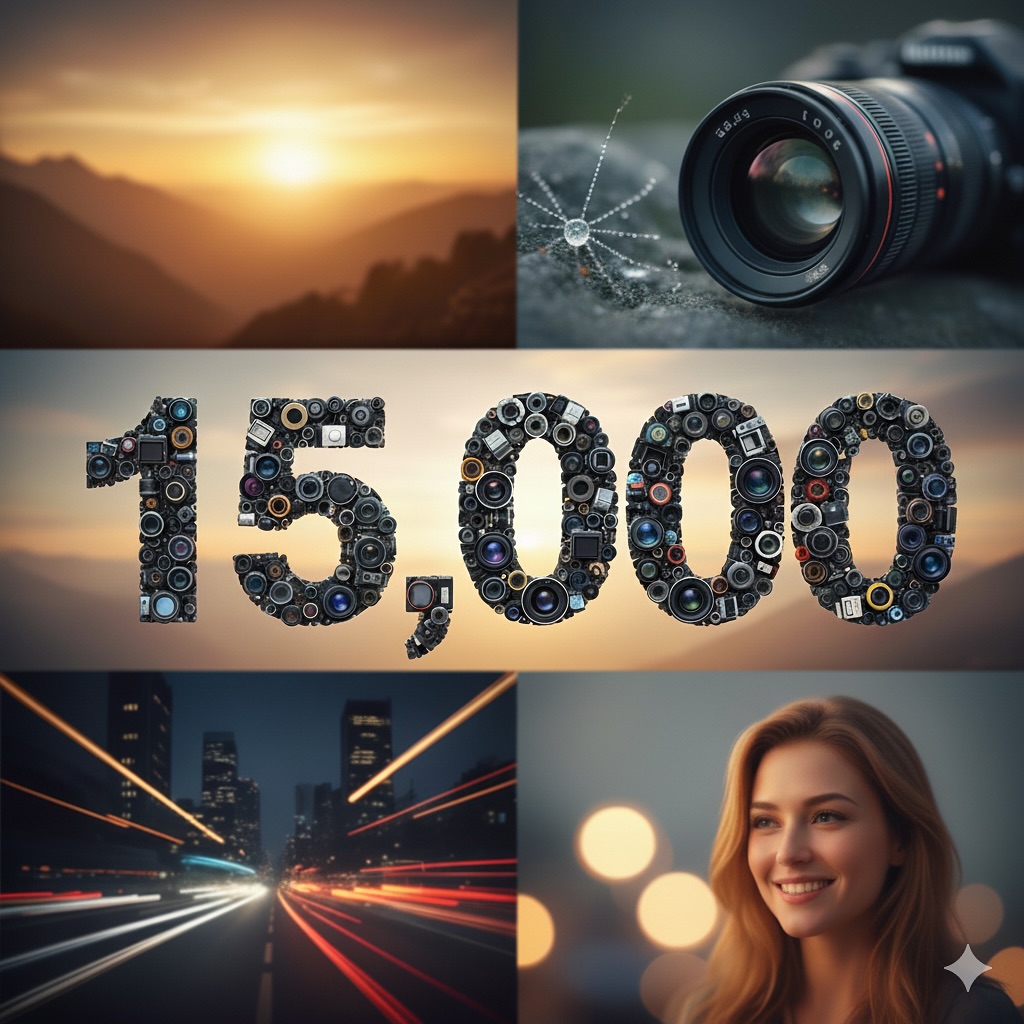 15.000 suscriptores en mi canal de YouTube, dedicado a la fotografía y el vídeo. Búscame en YouTube y suscribete de forma gratuita @planetafotografico