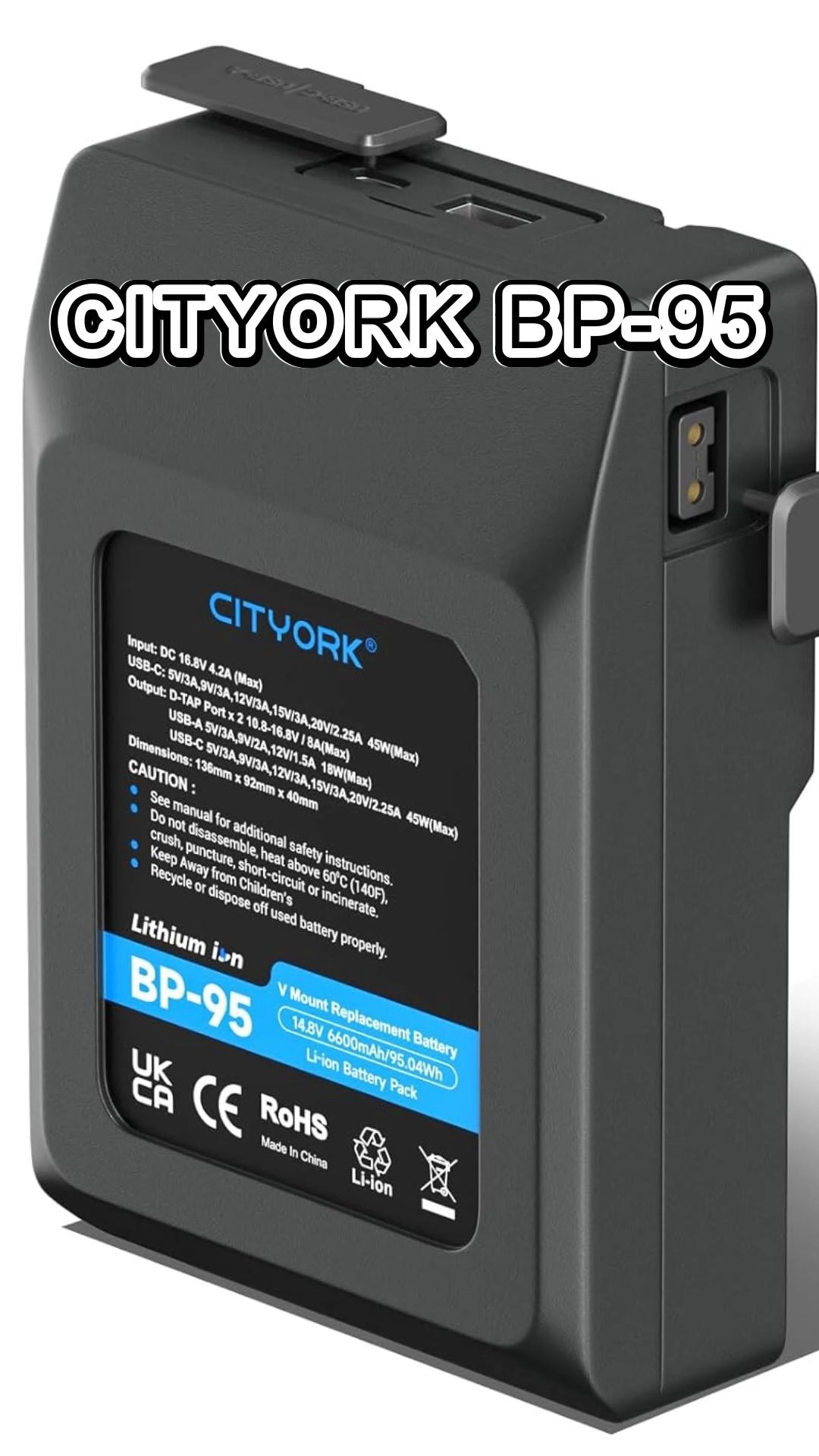 ¿Buscas energía para tu cámara sin arruinarte? Hoy te enseño la Cityork BP-95, una de las baterías V-Mount más económicas del mercado.

Puedes adquirirla desde:
https://amzn.to/4e7Q705