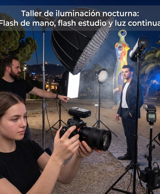Taller de iluminación nocturna: Flash de mano, flash estudio y luz continua