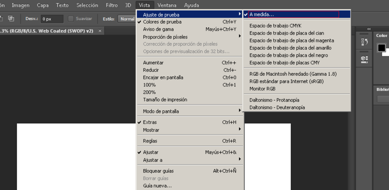 Configurar perfil ICC en Photoshop